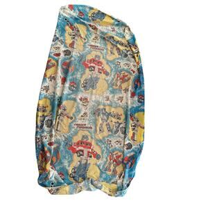 Vintage 1984 Transformer's Fabric Twin Bedding Bottom Sheet